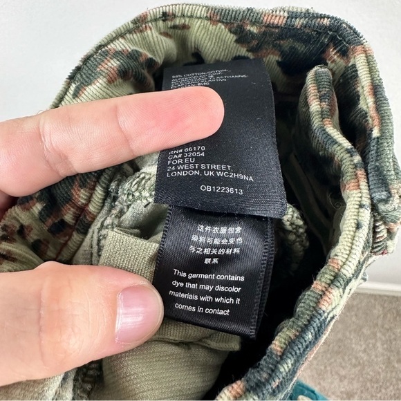 Pilcro Anthropologie Green Brown Moss High Rise Skinny Corduroy Pants Size 27 - Picture 10 of 10